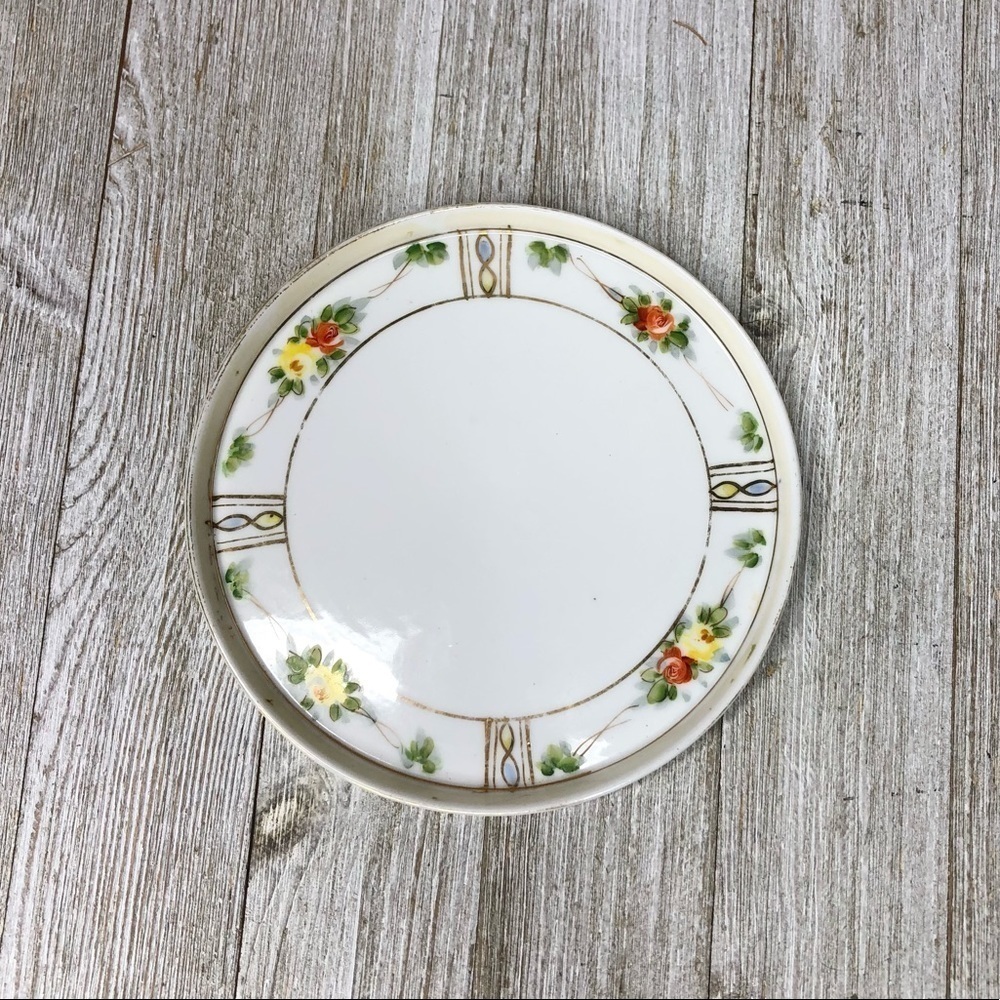 Vintage Hand Painted Nippon Porcelain Vanity Dish